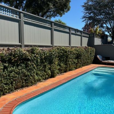 fence by pool